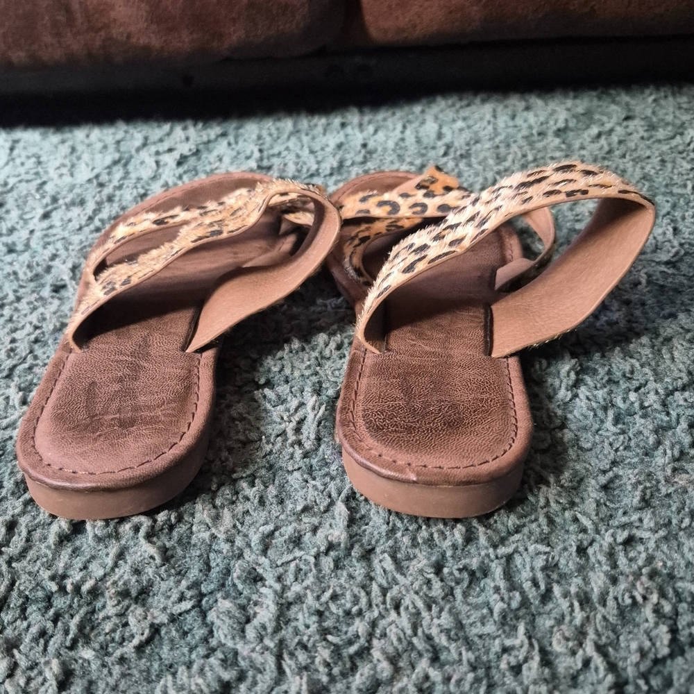 Seven7 Maldives Animal Print Sandals 8 - Picture 7 of 9